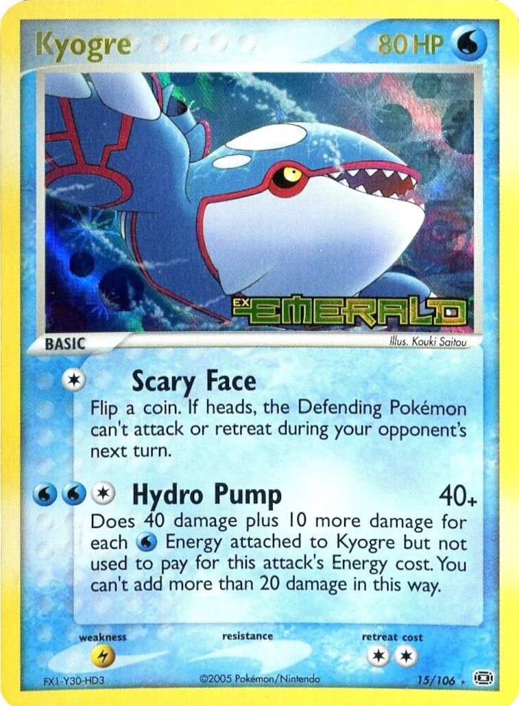 Kyogre (15/106) (Stamped) [EX: Emerald] - Card Brawlers | Quebec | Canada | Yu-Gi-Oh!