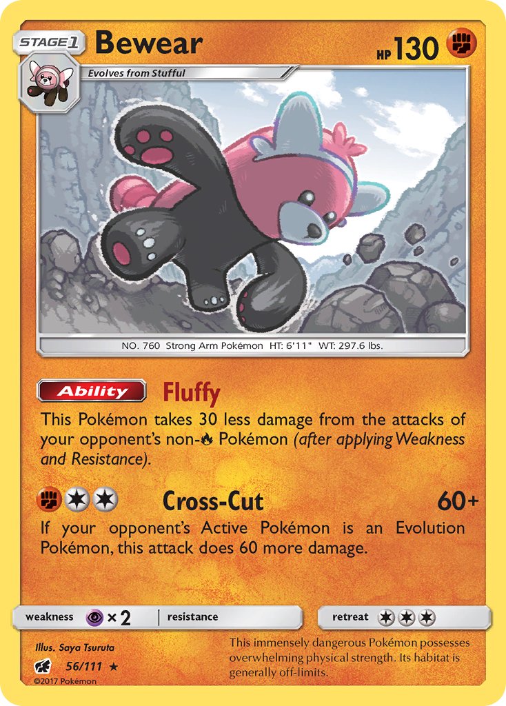 Bewear (56/111) (Prerelease Kit Exclusive) (Theme Deck Exclusive) [Sun & Moon: Crimson Invasion] - Card Brawlers | Quebec | Canada | Yu-Gi-Oh!