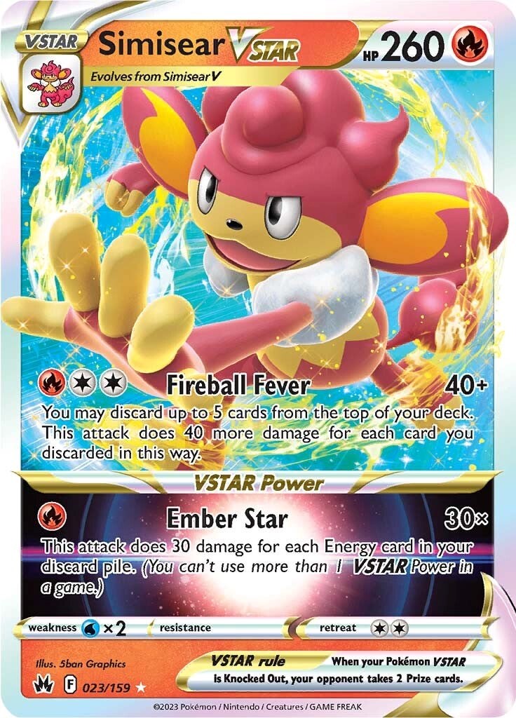 Simisear VSTAR (023/159) [Sword & Shield: Crown Zenith] - Card Brawlers | Quebec | Canada | Yu-Gi-Oh!