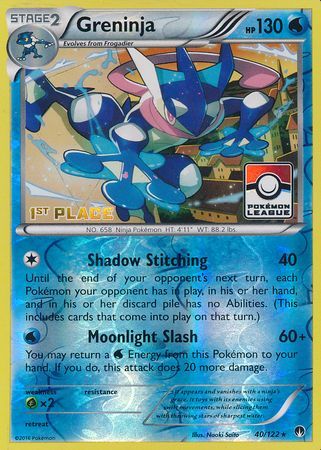 Greninja (40/122) (League Promo 1st Place) [XY: BREAKpoint] - Card Brawlers | Quebec | Canada | Yu-Gi-Oh!