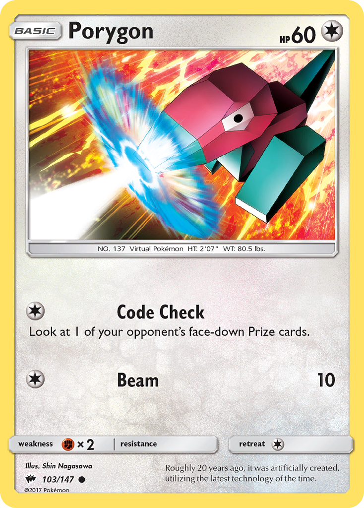 Porygon (103/147) [Sun & Moon: Burning Shadows] - Card Brawlers | Quebec | Canada | Yu-Gi-Oh!