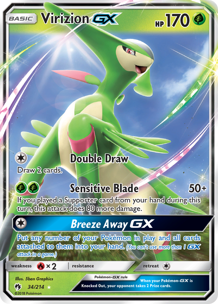 Virizion GX (34/214) [Sun & Moon: Lost Thunder] - Card Brawlers | Quebec | Canada | Yu-Gi-Oh!