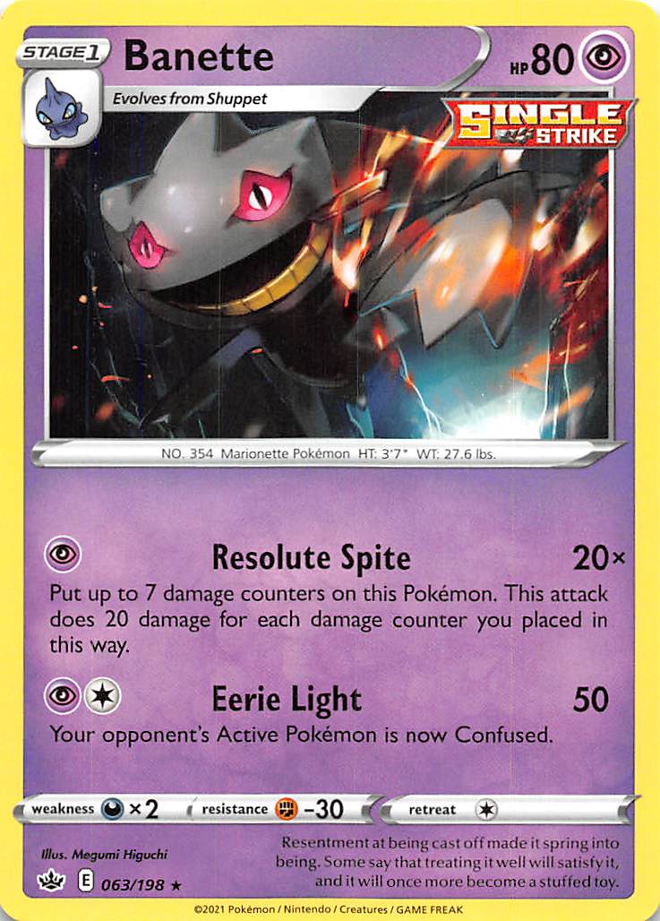 Banette (063/198) [Sword & Shield: Chilling Reign] - Card Brawlers | Quebec | Canada | Yu-Gi-Oh!