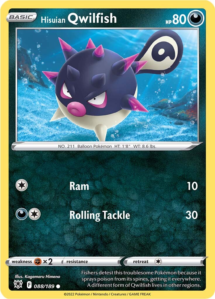 Hisuian Qwilfish (088/189) [Sword & Shield: Astral Radiance] - Card Brawlers | Quebec | Canada | Yu-Gi-Oh!