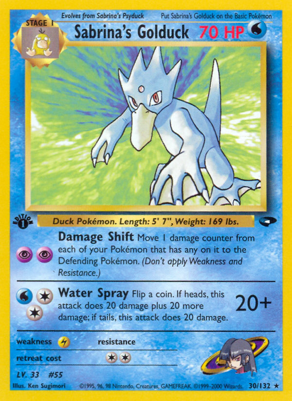 Sabrina's Golduck (30/132) [Gym Challenge 1st Edition] - Card Brawlers | Quebec | Canada | Yu-Gi-Oh!