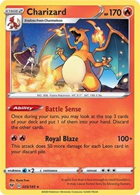 Charizard (025/185) (Cracked Ice Holo) (Theme Deck Exclusive) [Sword & Shield: Vivid Voltage] - Card Brawlers | Quebec | Canada | Yu-Gi-Oh!
