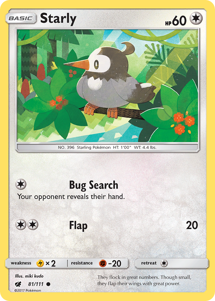 Starly (81/111) [Sun & Moon: Crimson Invasion] - Card Brawlers | Quebec | Canada | Yu-Gi-Oh!