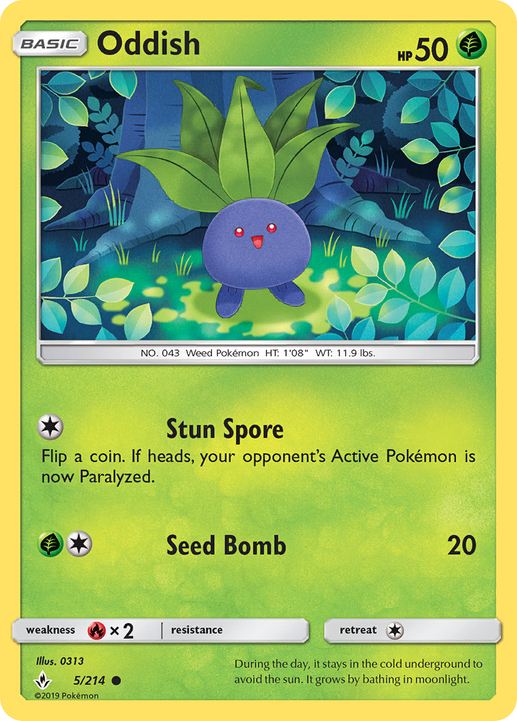 Oddish (5/214) [Sun & Moon: Unbroken Bonds] - Card Brawlers | Quebec | Canada | Yu-Gi-Oh!