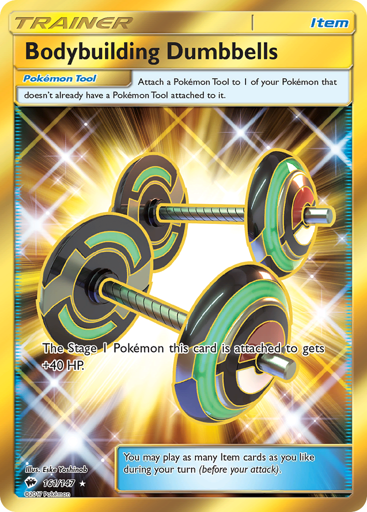 Bodybuilding Dumbbells (161/147) [Sun & Moon: Burning Shadows] - Card Brawlers | Quebec | Canada | Yu-Gi-Oh!