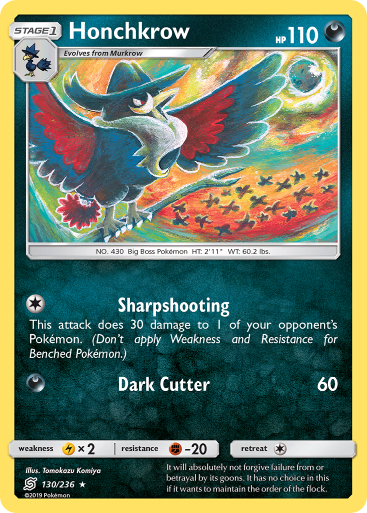 Honchkrow (130/236) [Sun & Moon: Unified Minds] - Card Brawlers | Quebec | Canada | Yu-Gi-Oh!