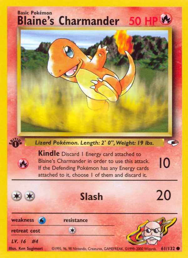 Blaine's Charmander (61/132) [Gym Heroes 1st Edition] - Card Brawlers | Quebec | Canada | Yu-Gi-Oh!