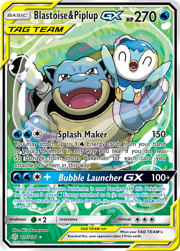 Blastoise & Piplup GX (215/236) [Sun & Moon: Cosmic Eclipse] - Card Brawlers | Quebec | Canada | Yu-Gi-Oh!