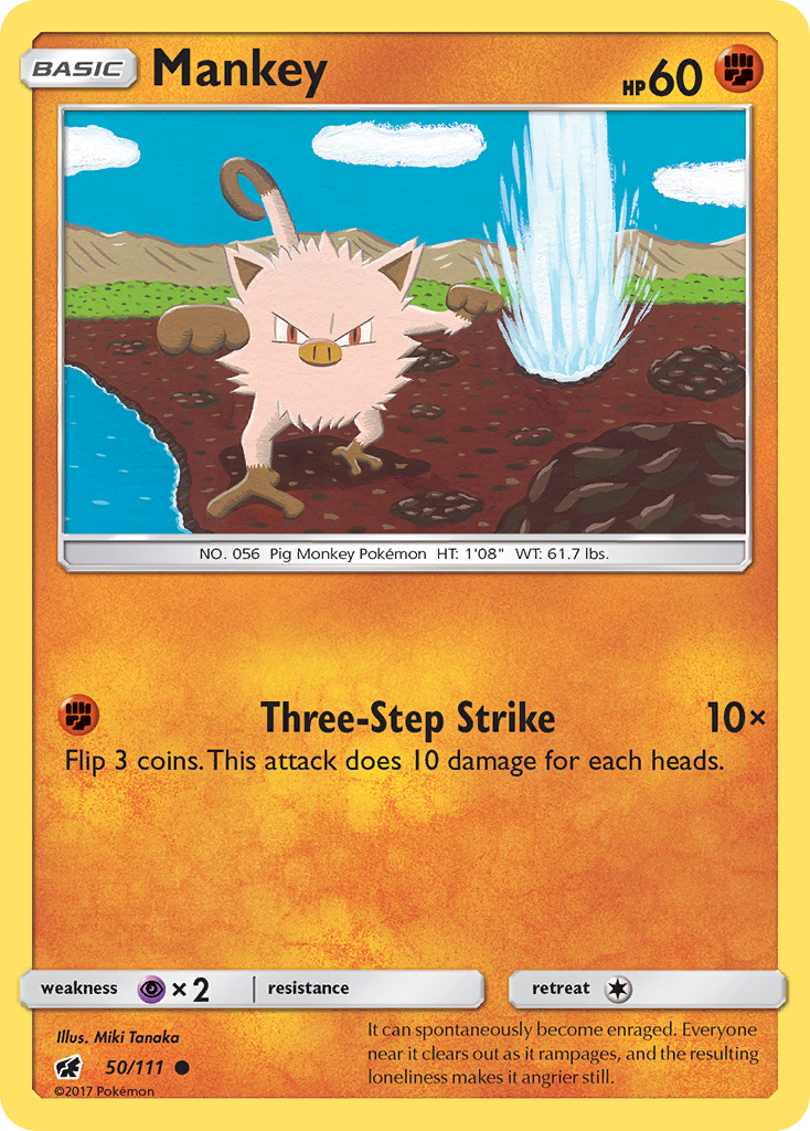 Mankey (50/111) [Sun & Moon: Crimson Invasion] - Card Brawlers | Quebec | Canada | Yu-Gi-Oh!