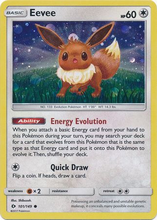 Eevee (101/149) (Cosmos Holo) [Sun & Moon: Base Set] - Card Brawlers | Quebec | Canada | Yu-Gi-Oh!