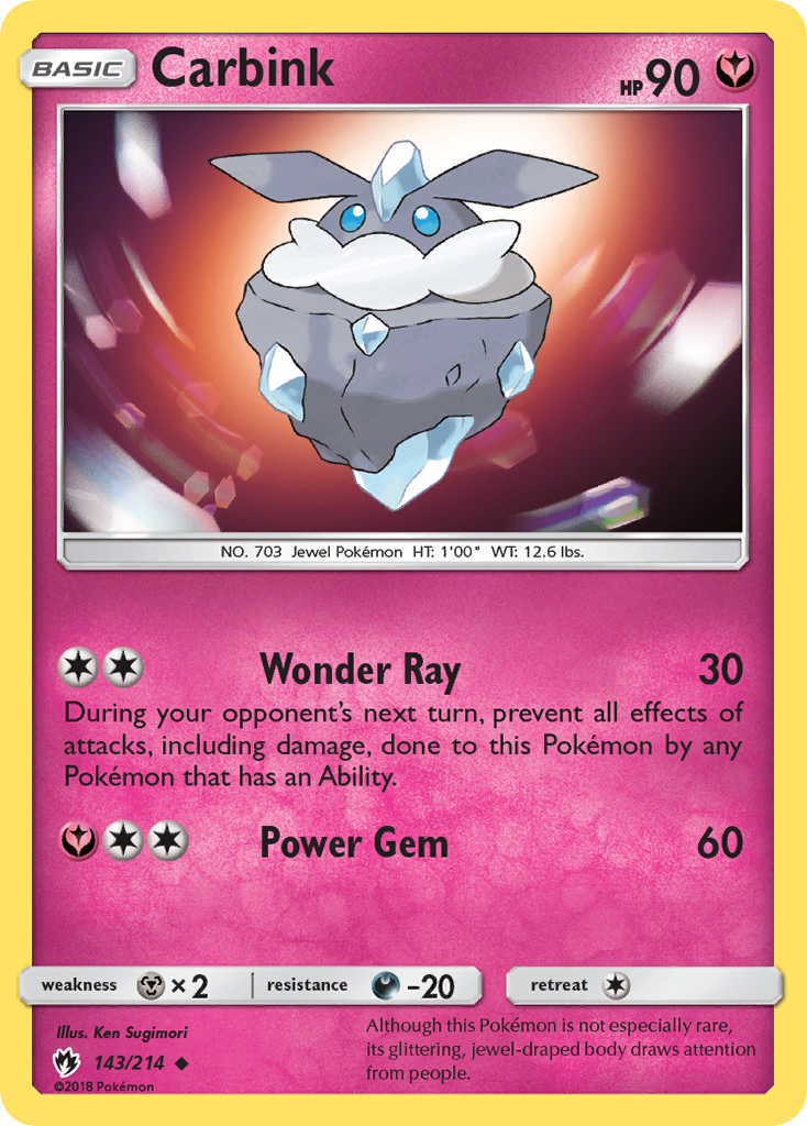 Carbink (143/214) [Sun & Moon: Lost Thunder] - Card Brawlers | Quebec | Canada | Yu-Gi-Oh!