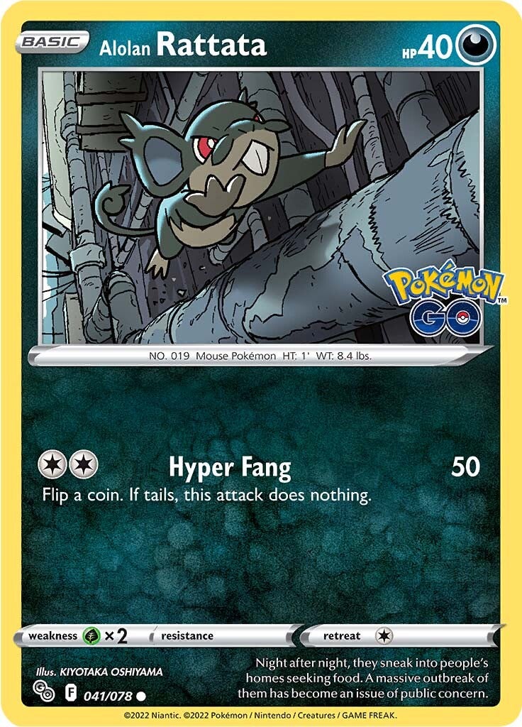 Alolan Rattata (041/078) [Pokémon GO] - Card Brawlers | Quebec | Canada | Yu-Gi-Oh!