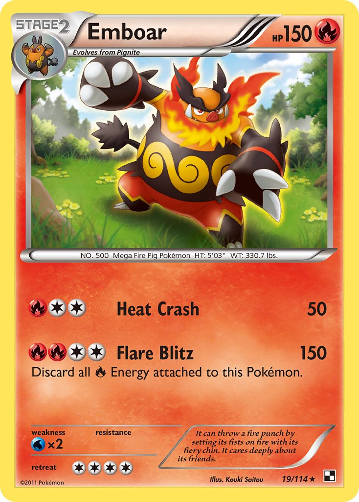 Emboar (19/114) (Theme Deck Exclusive) [Black & White: Base Set] - Card Brawlers | Quebec | Canada | Yu-Gi-Oh!