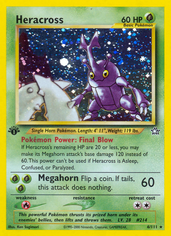 Heracross (6/111) [Neo Genesis 1st Edition] - Card Brawlers | Quebec | Canada | Yu-Gi-Oh!