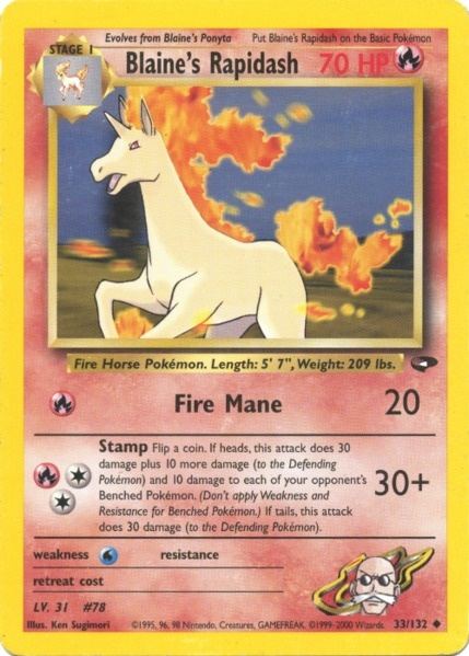 Blaine's Rapidash (33/132) [Gym Challenge Unlimited] - Card Brawlers | Quebec | Canada | Yu-Gi-Oh!