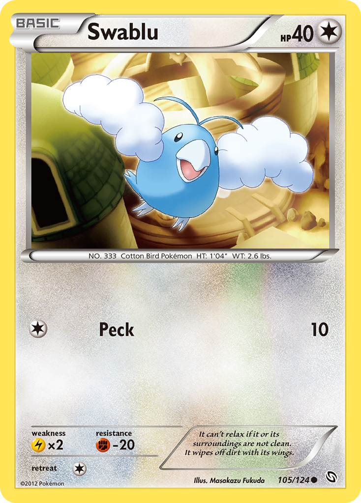Swablu (105/124) [Black & White: Dragons Exalted] - Card Brawlers | Quebec | Canada | Yu-Gi-Oh!