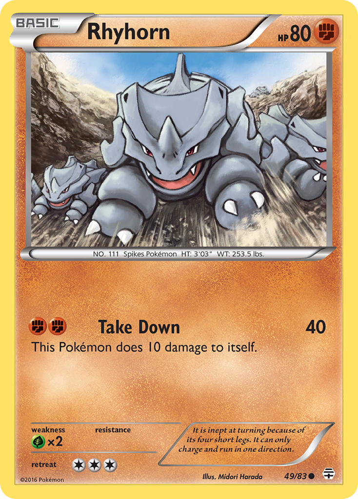 Rhyhorn (49/83) [XY: Generations] - Card Brawlers | Quebec | Canada | Yu-Gi-Oh!