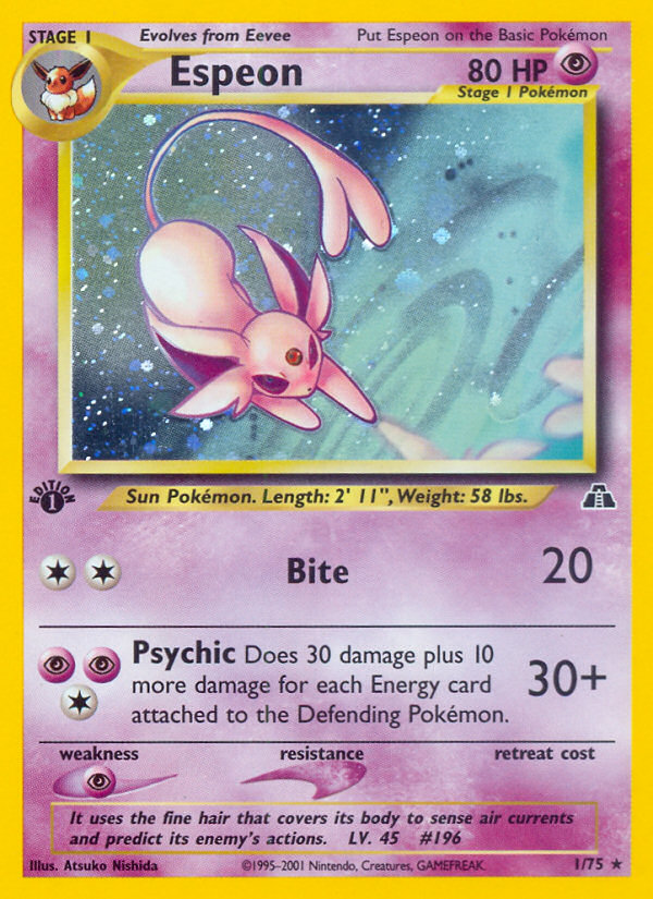 Espeon (1/75) [Neo Discovery 1st Edition] - Card Brawlers | Quebec | Canada | Yu-Gi-Oh!