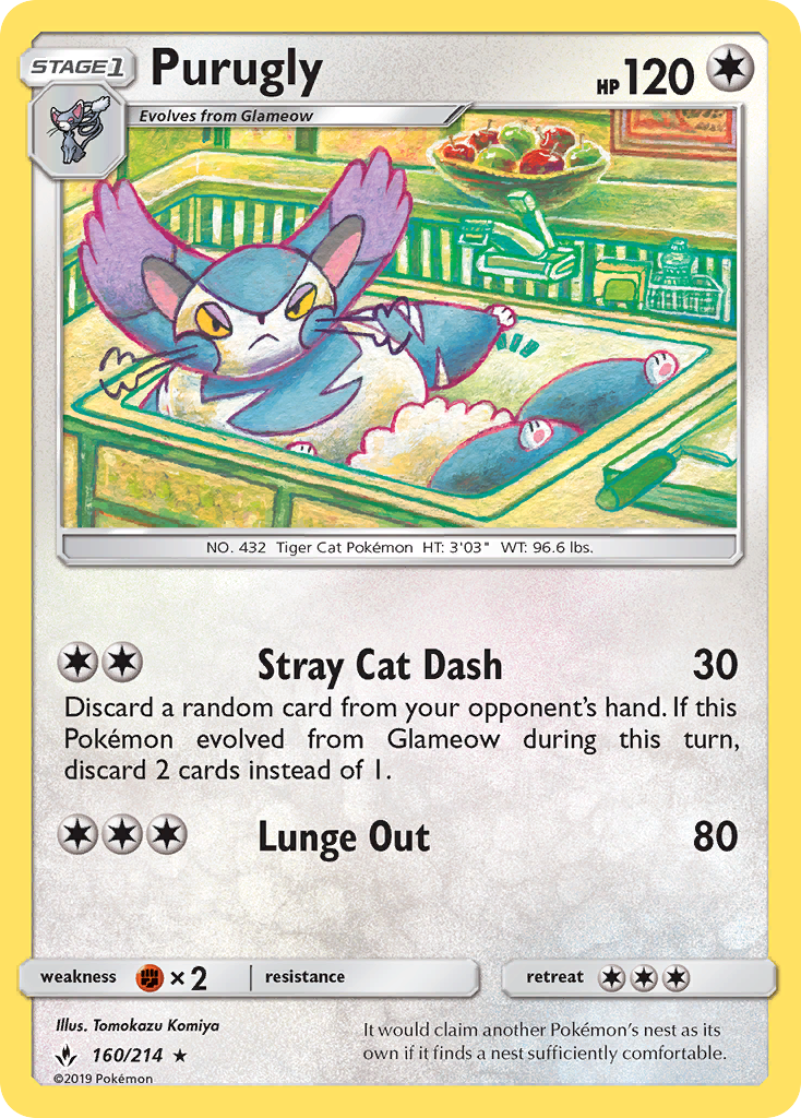 Purugly (160/214) [Sun & Moon: Unbroken Bonds] - Card Brawlers | Quebec | Canada | Yu-Gi-Oh!