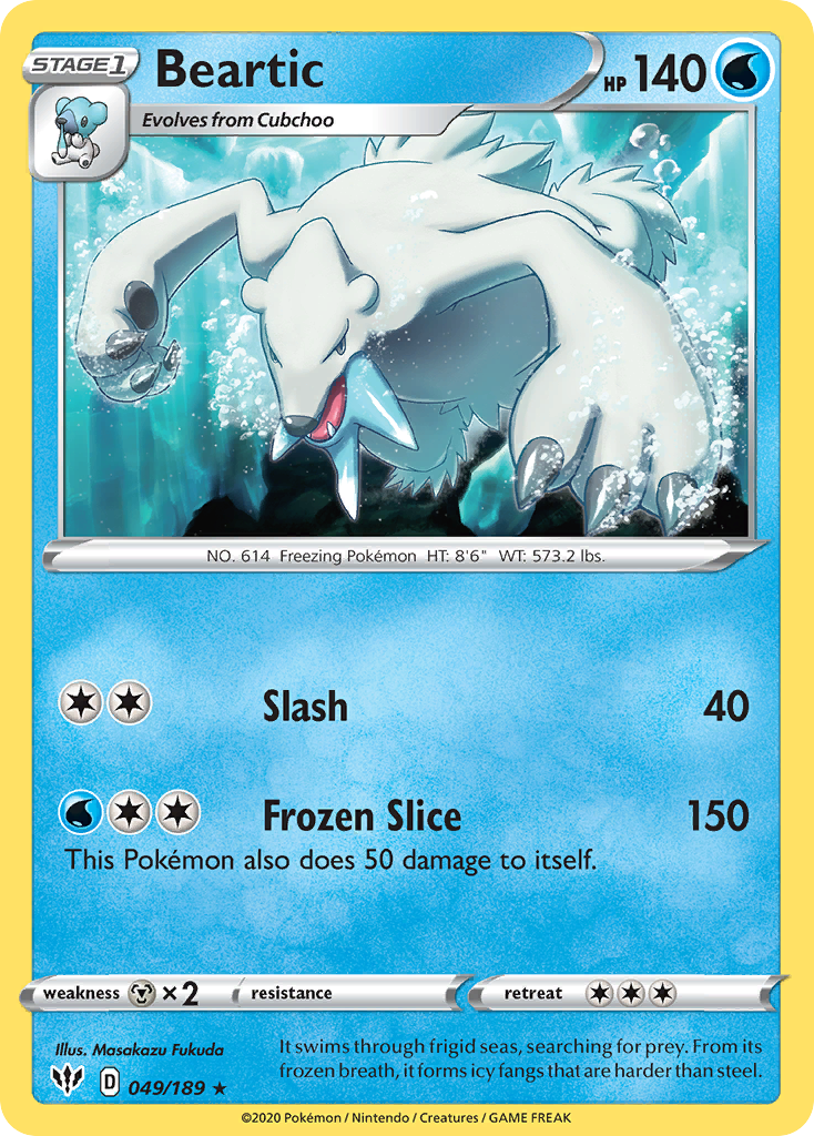 Beartic (049/189) [Sword & Shield: Darkness Ablaze] - Card Brawlers | Quebec | Canada | Yu-Gi-Oh!
