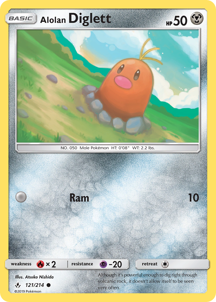 Alolan Diglett (121/214) [Sun & Moon: Unbroken Bonds] - Card Brawlers | Quebec | Canada | Yu-Gi-Oh!