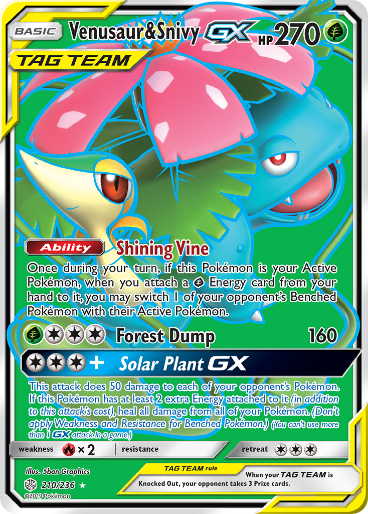 Venusaur & Snivy GX (210/236) [Sun & Moon: Cosmic Eclipse] - Card Brawlers | Quebec | Canada | Yu-Gi-Oh!