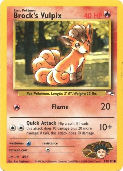 Brock's Vulpix (73/132) [Gym Heroes Unlimited] - Card Brawlers | Quebec | Canada | Yu-Gi-Oh!