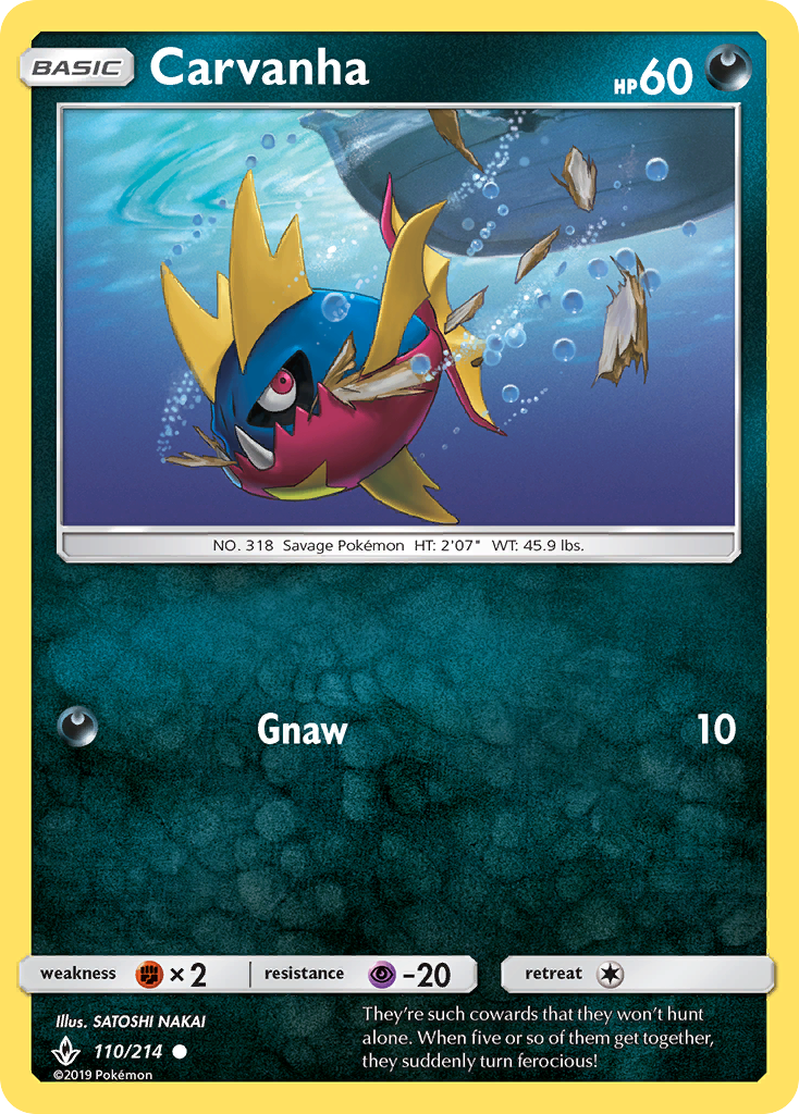 Carvanha (110/214) [Sun & Moon: Unbroken Bonds] - Card Brawlers | Quebec | Canada | Yu-Gi-Oh!