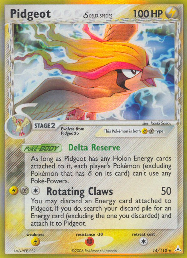 Pidgeot (14/110) (Delta Species) [EX: Holon Phantoms] - Card Brawlers | Quebec | Canada | Yu-Gi-Oh!