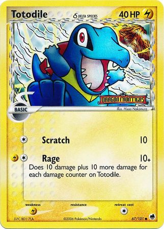 Totodile (67/101) (Delta Species) (Stamped) [EX: Dragon Frontiers] - Card Brawlers | Quebec | Canada | Yu-Gi-Oh!