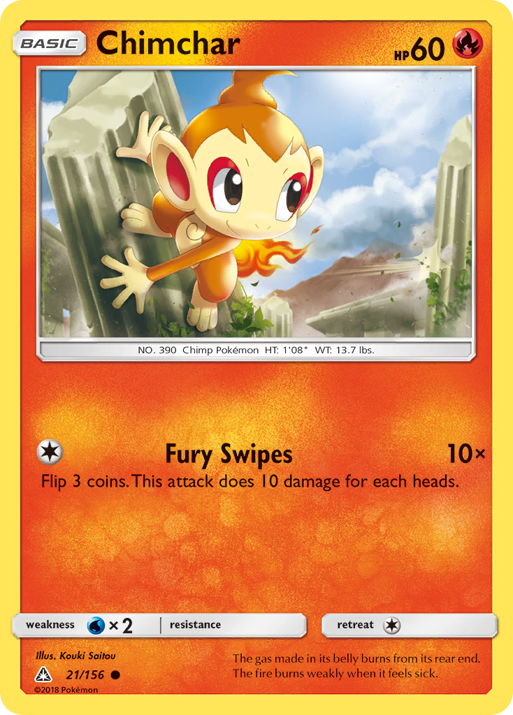 Chimchar (21/156) [Sun & Moon: Ultra Prism] - Card Brawlers | Quebec | Canada | Yu-Gi-Oh!