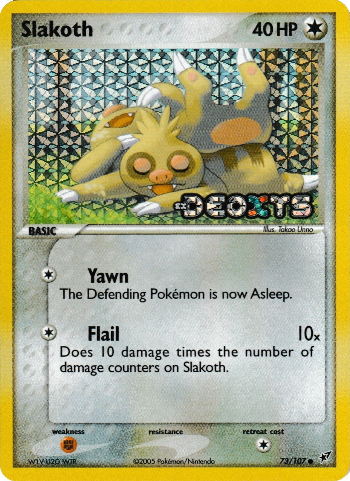 Slakoth (73/107) (Stamped) [EX: Deoxys] - Card Brawlers | Quebec | Canada | Yu-Gi-Oh!