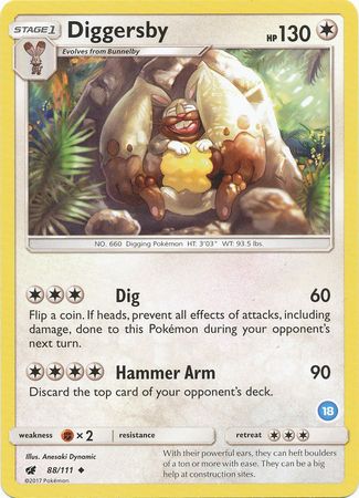 Diggersby (88/111) (Deck Exclusive #18) [Sun & Moon: Trainer Kit - Alolan Ninetales] - Card Brawlers | Quebec | Canada | Yu-Gi-Oh!