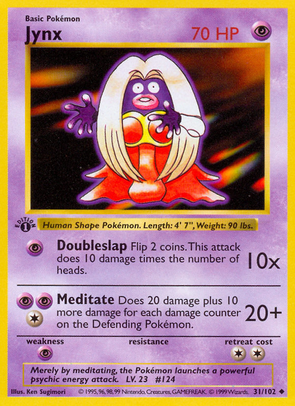 Jynx (31/102) (Shadowless) [Base Set 1st Edition] - Card Brawlers | Quebec | Canada | Yu-Gi-Oh!