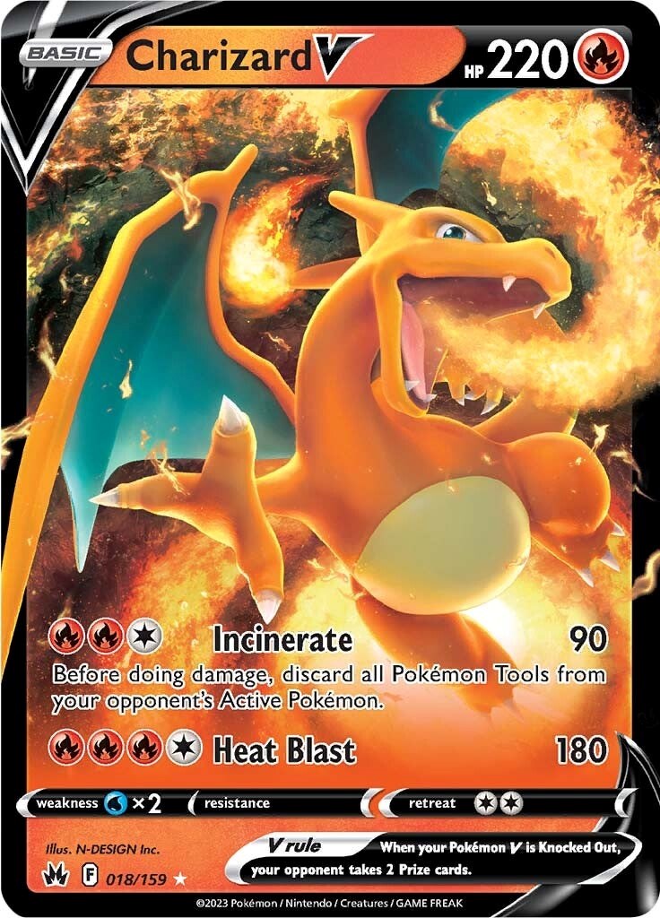 Charizard V (018/159) [Sword & Shield: Crown Zenith] - Card Brawlers | Quebec | Canada | Yu-Gi-Oh!