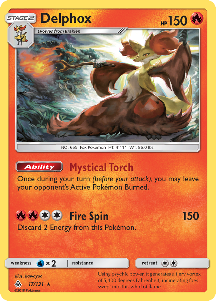 Delphox (17/131) [Sun & Moon: Forbidden Light] - Card Brawlers | Quebec | Canada | Yu-Gi-Oh!