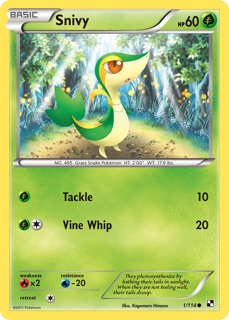 Snivy (1/114) [Black & White: Base Set] - Card Brawlers | Quebec | Canada | Yu-Gi-Oh!
