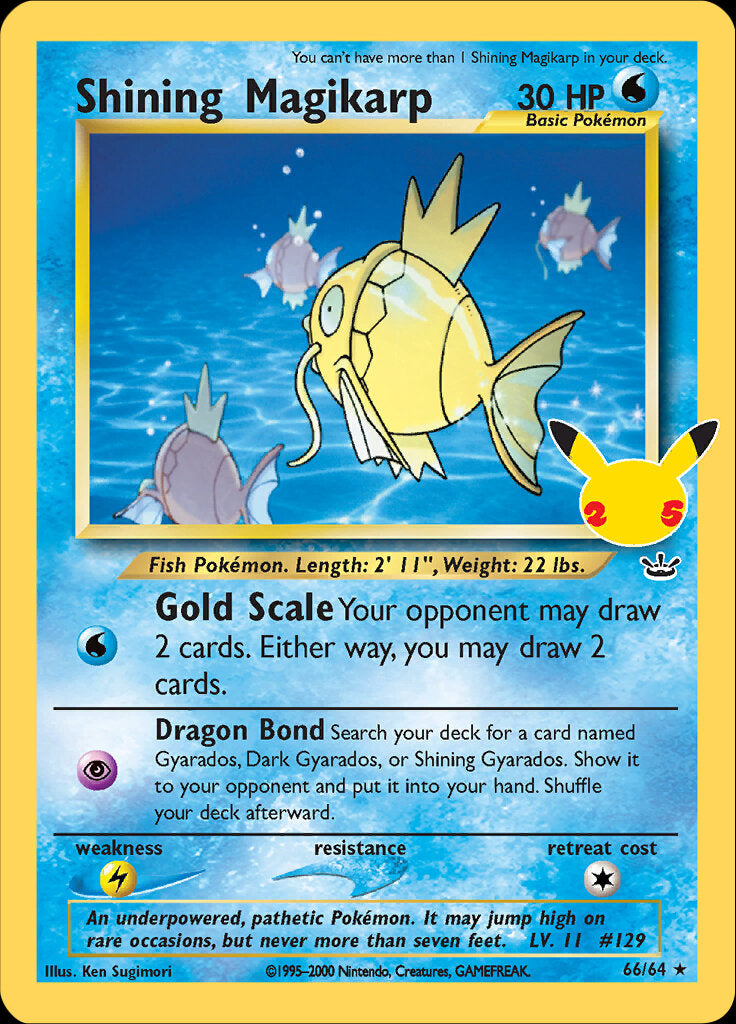 Shining Magikarp (66/64) [Celebrations: 25th Anniversary - Classic Collection] - Card Brawlers | Quebec | Canada | Yu-Gi-Oh!