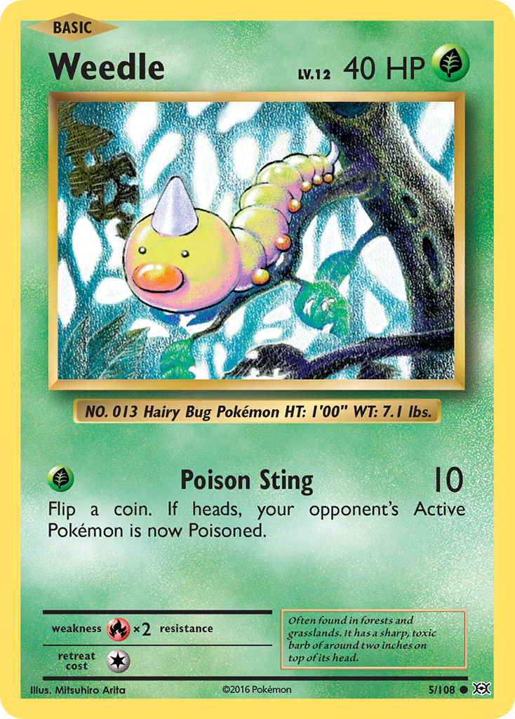 Weedle (5/108) [XY: Evolutions] - Card Brawlers | Quebec | Canada | Yu-Gi-Oh!