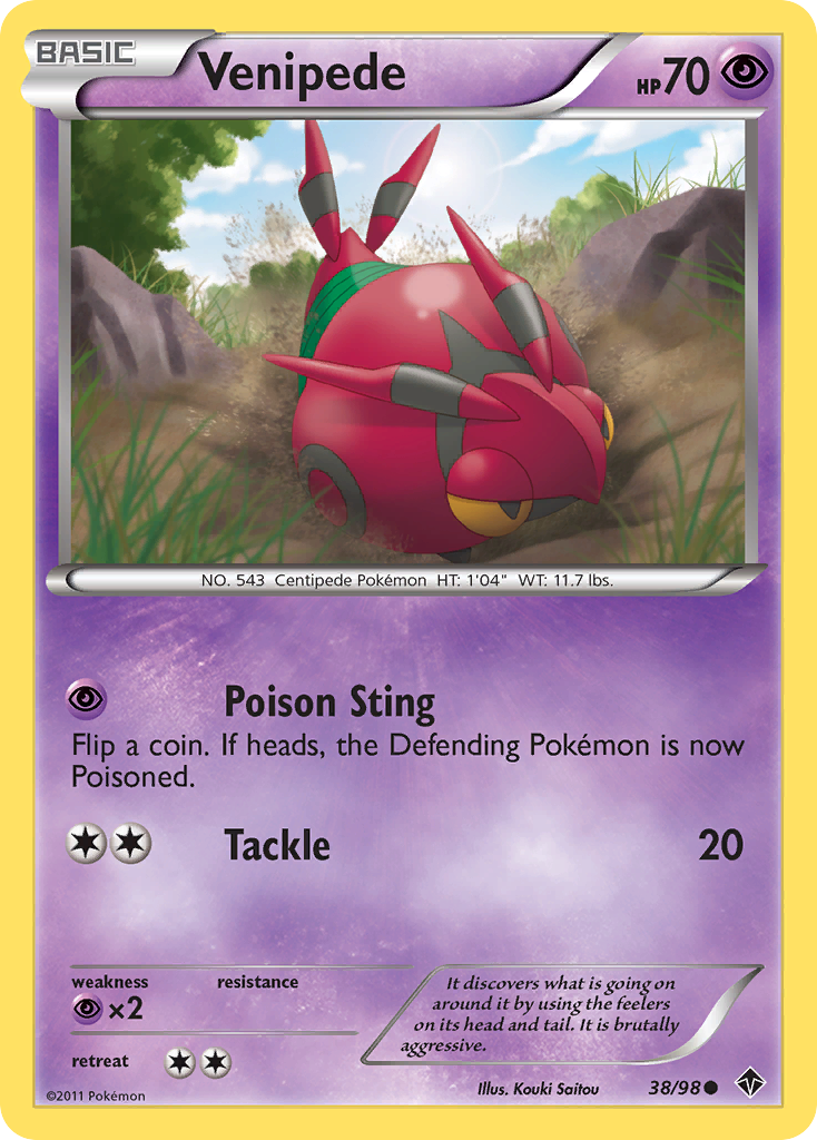 Venipede (38/98) [Black & White: Emerging Powers] - Card Brawlers | Quebec | Canada | Yu-Gi-Oh!