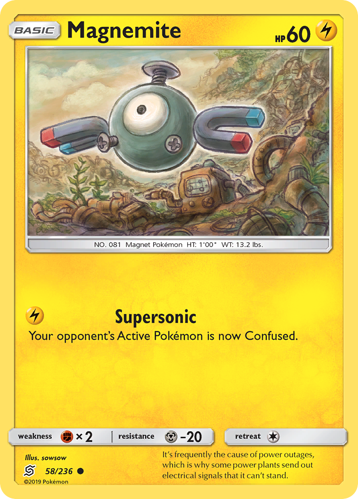Magnemite (58/236) [Sun & Moon: Unified Minds] - Card Brawlers | Quebec | Canada | Yu-Gi-Oh!