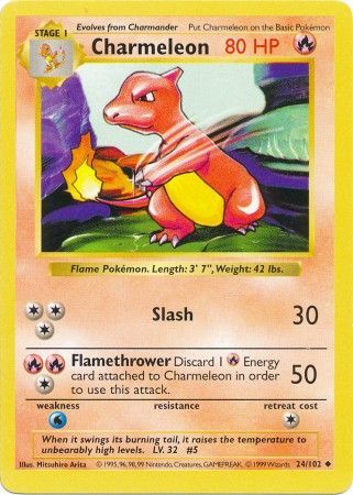 Charmeleon (24/102) [Base Set Shadowless Unlimited] - Card Brawlers | Quebec | Canada | Yu-Gi-Oh!