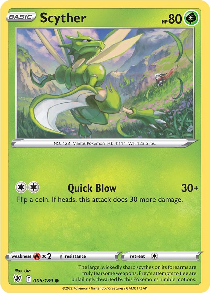 Scyther (005/189) [Sword & Shield: Astral Radiance] - Card Brawlers | Quebec | Canada | Yu-Gi-Oh!