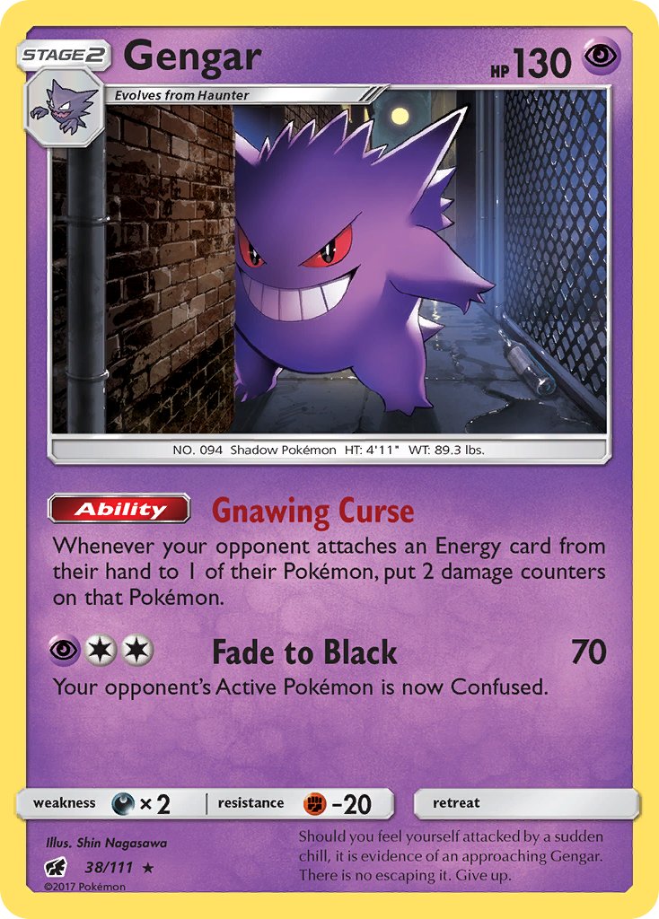 Gengar (38/111) (Prerelease Kit Exclusive) (Theme Deck Exclusive) [Sun & Moon: Crimson Invasion] - Card Brawlers | Quebec | Canada | Yu-Gi-Oh!
