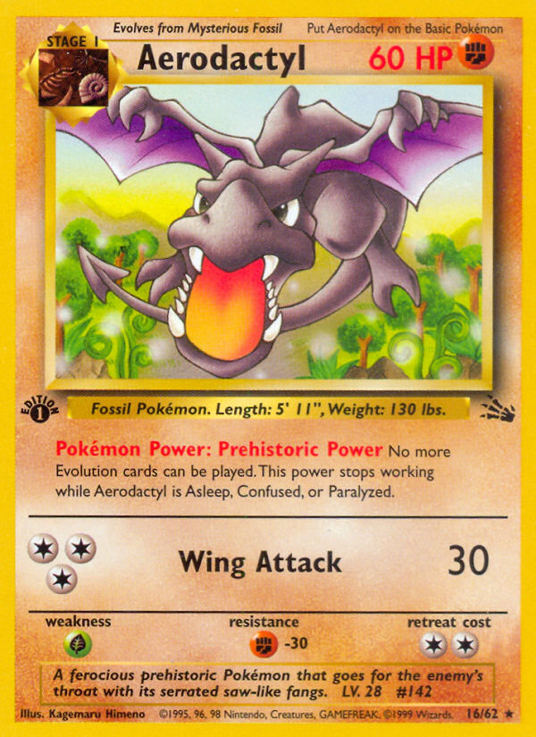 Aerodactyl (16/62) [Fossil 1st Edition] - Card Brawlers | Quebec | Canada | Yu-Gi-Oh!