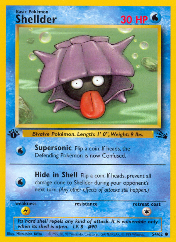 Shellder (54/62) [Fossil 1st Edition] - Card Brawlers | Quebec | Canada | Yu-Gi-Oh!
